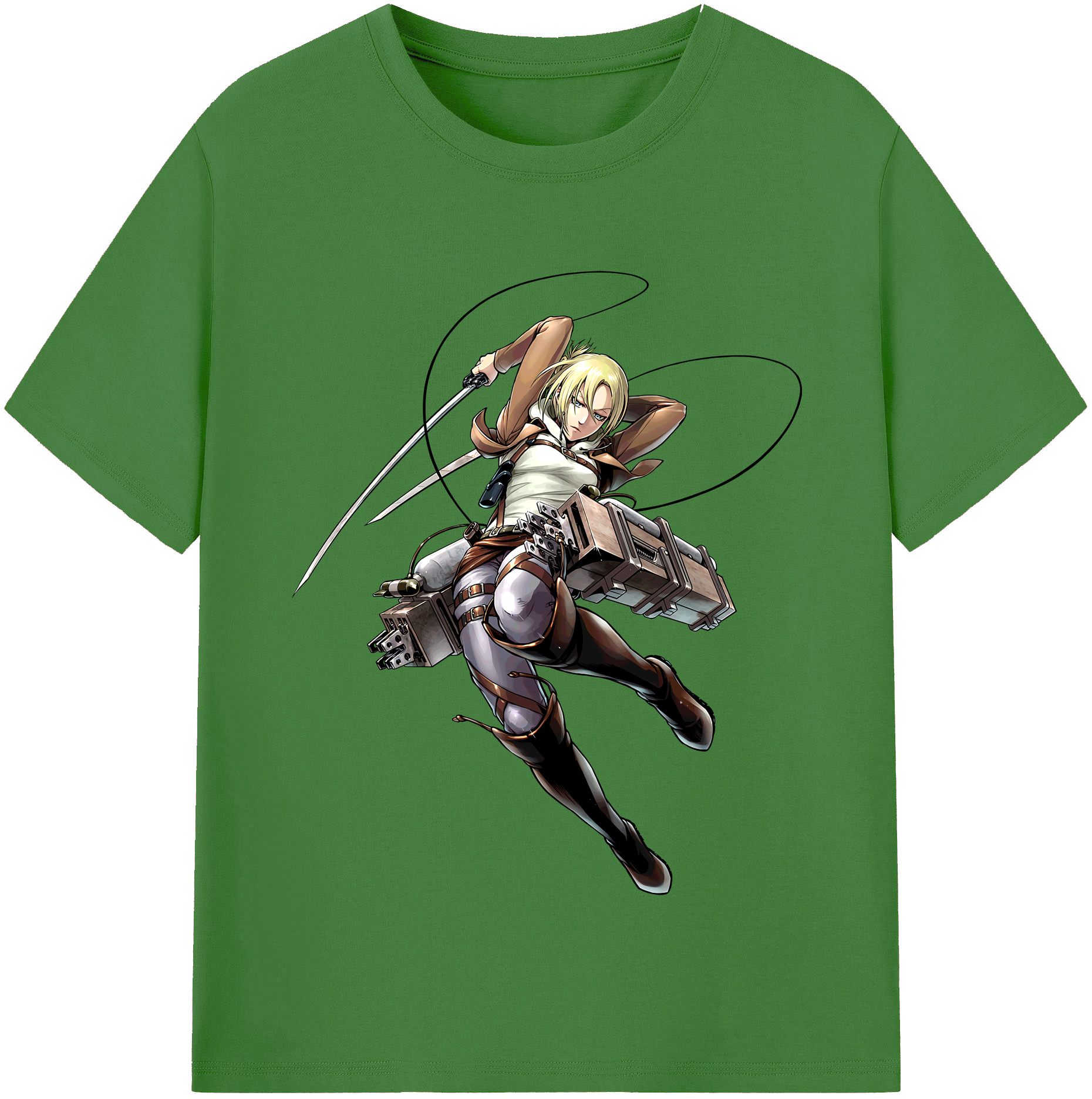 （画像用） 進撃の巨人 アニ・レオンハート Attack on Titan Annie Leonhart レディースカジュアルプリントTシャツ（綿100％）